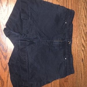 Black Jean Shorts